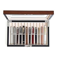 Amazon.co.jp: Besforu 木製ペンディスプレイケース – 12スロット